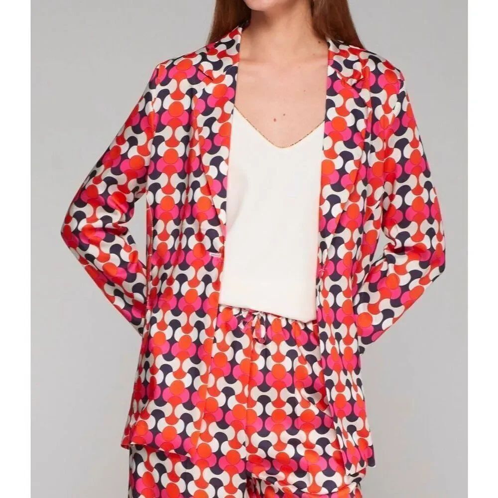 Villagallo Women’s Geometrico Retro Blazer Sz 40 NEW